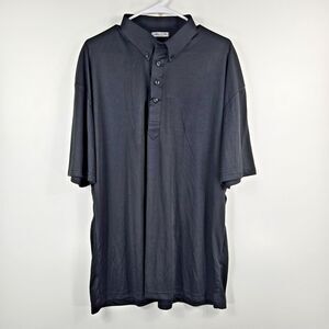 Collars & Co Men's Size 2XL Black Short Sleeve Dress Collar Polo NWOT CC63